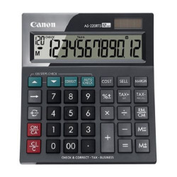 Калкулатор Canon - AS-220RTS, 12-разряден, сив