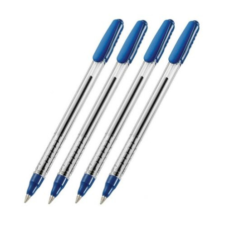 Комплект химикалки Corvina Teknoball - 1.0 mm, 4 броя, сини