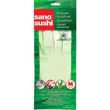 Домакински ръкавици с алое вера Sano - Sushi, размер М