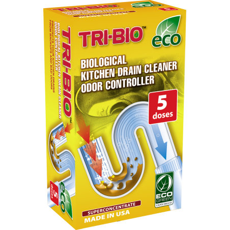 Tri-bio еко препарат за кухненска канализация, 5 дози