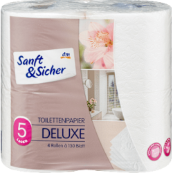 Тоалетна хартия Deluxe, 5 пласта, 4 бр.