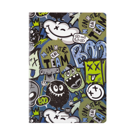 Тетрадка А5 Coolpack мека корица PP 32 л. ред Monster Team
