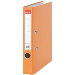 Класьор Esselte Eco - А4, 5 cm, PP, метален кант, сменяем етикет, оранжев