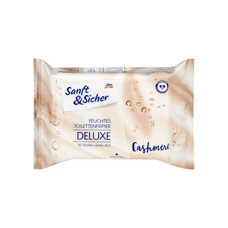 Влажна тоалетна хартия Deluxe Кашмир, 50 бр.