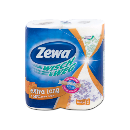 Кухненска ролка Wisch&Weg Xtra Lang, 72 къса, 2 бр.