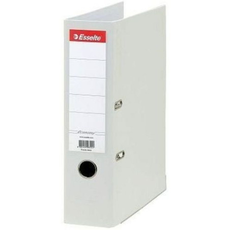 Класьор Esselte Eco - А4, 7.5 cm, РР, метален кант, сменяем етикет, бял