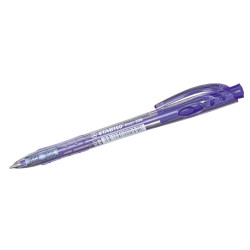 Химикалка с механизъм, Stabilo, Liner F, Лилав