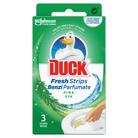 DUCK Свежи ленти Бор, освежител за тоалетна чиния, 27 гр