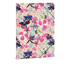 Папка с ластик A4 - ARS UNA - Beach Flowers (5469)