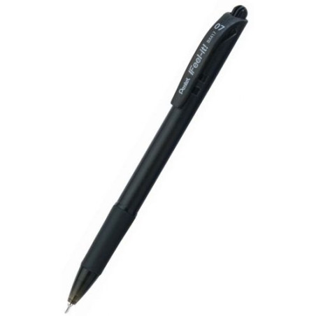 Автоматична химикалка Pentel BX417 - Feel It, 0.7 mm, черна