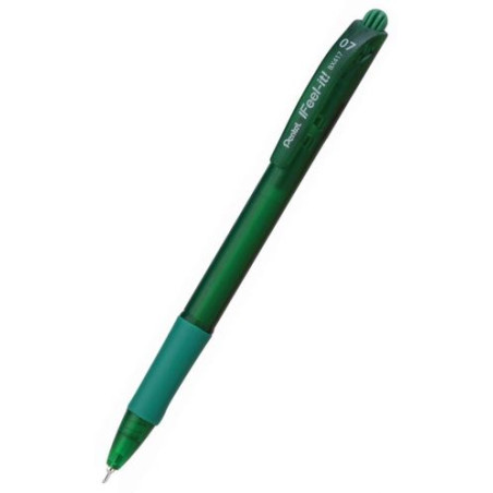 Автоматична химикалка Pentel BX417 - Feel It, 0.7 mm, зелена