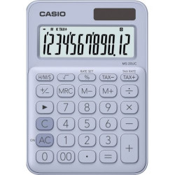 Калкулатор Casio MS-20UC настолен, 12 dgt, светлосин