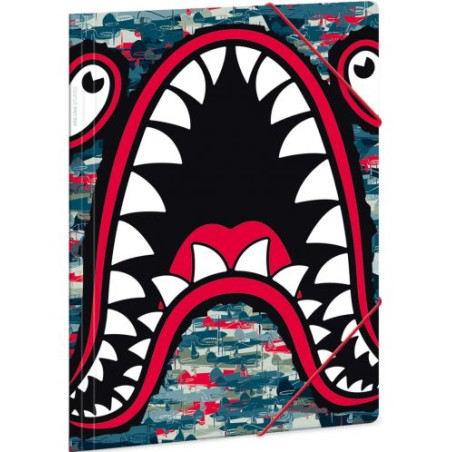 Папка с ластик Ars Una Flying Sharks - А4