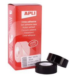 Тиксо Apli - Черно, 19 mm х 33 m