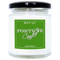 Ароматна свещ с късметче Next Lit Fortune Candle - Тропическа гора, на английски