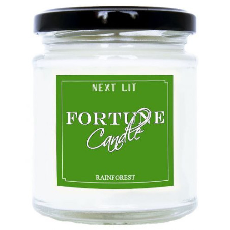Ароматна свещ с късметче Next Lit Fortune Candle - Тропическа гора, на английски