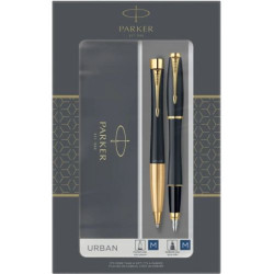 Комплект писалка Parker Urban - С химикалка, златисти елементи