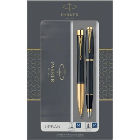 Комплект писалка Parker Urban - С химикалка, златисти елементи