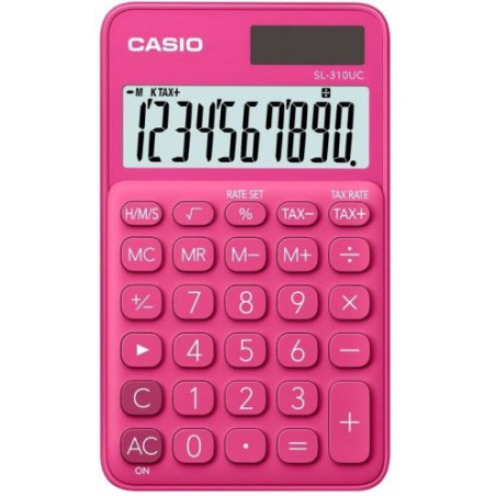 Калкулатор Casio - SL-310UC джобен, 10 dgt, цикламен