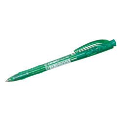 Химикалка с механизъм, Stabilo, Liner F, Зелен