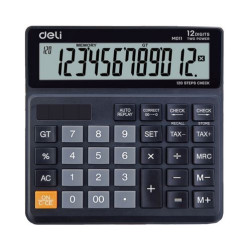 Калкулатор Deli Smart - EM01120, 12 dgt, черен