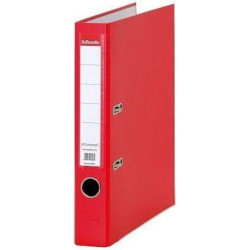 Класьор Esselte Eco - А4, 5 cm, PP, метален кант, сменяем етикет, червен
