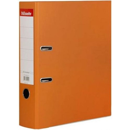 Класьор Esselte Eco - А4, 7.5 cm, РР, метален кант, сменяем етикет, оранжев