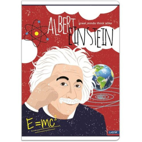 Тетрадка Lastva Great Minds - А5, 52 листа, широки редове, с ляво поле, асортимент