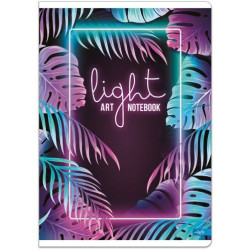 Тетрадка Lastva Light Art - А4, 52 листа, широки редове, с ляво поле, асортимент