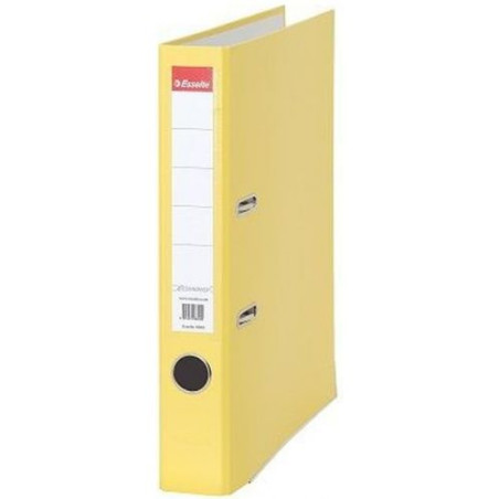 Класьор Esselte Eco - А4, 5 cm, PP, метален кант, сменяем етикет, жълт