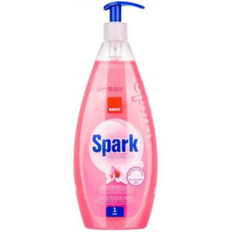 Препарат за съдове с помпа Sano - Spark Almond, 1 L