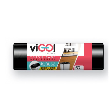 ТОРБИ ЗА СМЕТ BLACK 60L HD 50 БР. STANDARD VIGO