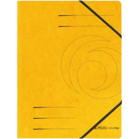 Папка с ластик Herlitz - Quality, жълта