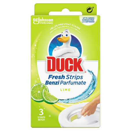 DUCK Свежи ленти Лайм, освежител за тоалетна чиния, 27 гр