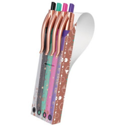 Автоматични химикалки Milan P1 Copper - 1.0 mm, асортимент, 4 броя