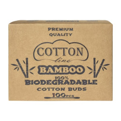 КЛЕЧКИ ЗА УШИ Х100 COTTON LINE КАРТОН. КУТИЯ
