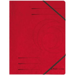 Папка с ластик Herlitz - Quality, червена