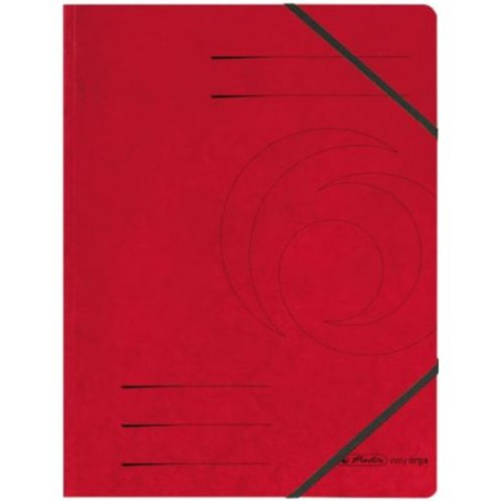 Папка с ластик Herlitz - Quality, червена