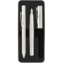 Комплект химикалка и писалка Faber-Castell Grip 2010 - бял