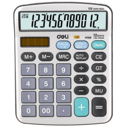 Калкулатор Deli Core - EM19810, 12 dgt, с метален панел