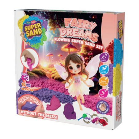 Творчески комплект кинетичен пясък PlayToys - Fairy Land