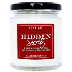 Ароматна свещ Next Lit Hidden Secrets - Изгарям по теб, на български език