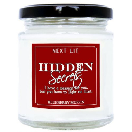 Ароматна свещ Next Lit Hidden Secrets - Изгарям по теб, на български език