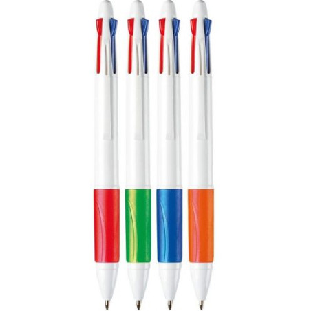 Химикалка Carioca - 1.0 mm, 4 цвята, асортимент