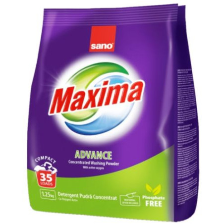 Прах за пране Sano - Maxima Advance, 35 пранета, 1.25 kg