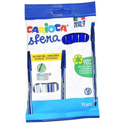 Комплект химикалки Carioca Sfera - 10 броя, сини