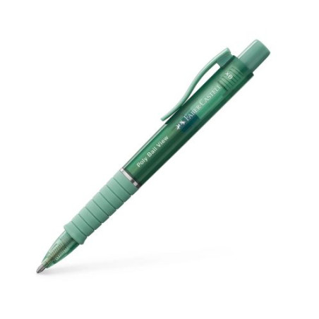 Химикалка Faber-Castell Poly Ball View - Бледозелена