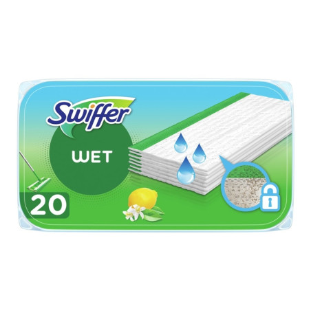 SWIFFER Консуматив мокри кърпи (моп), почистващ аксесоар, 20бр.
