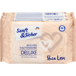 Влажна тоалетна хартия Shea Love (3x50бр.), 150 бр.