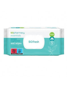 SOpharmacy Essentials Освежаващи мокри кърпички с капак х72 броя